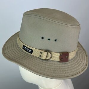 Panama Jack Hat Cotton Canvas Safari Khaki Fedora